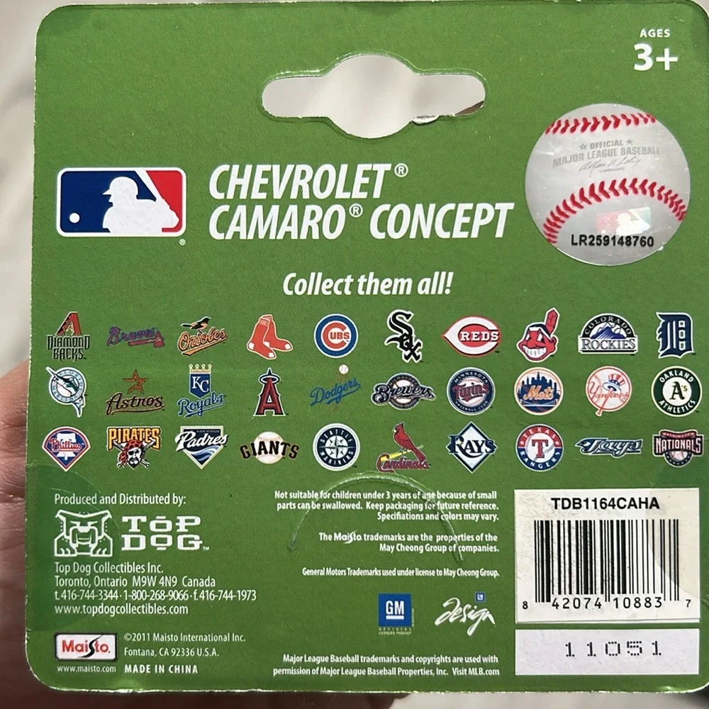 Chevrolet Camaro Concept Toy Car - Black and White Collectible